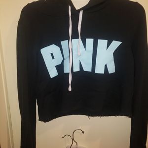 Pink VS crop hoodie